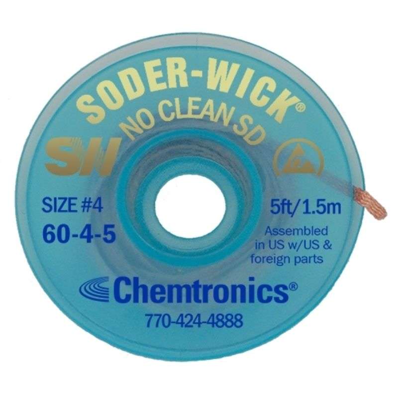 Soder-Wick® Rosin Sd .030" ESD 5' Spool, 10-pack VacuPak Can
